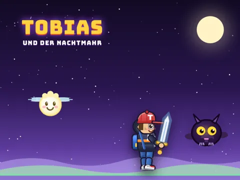 Hintergrundbild für Tablet: Tobias, Lumi und Nachti unter dem Sternenhimmel